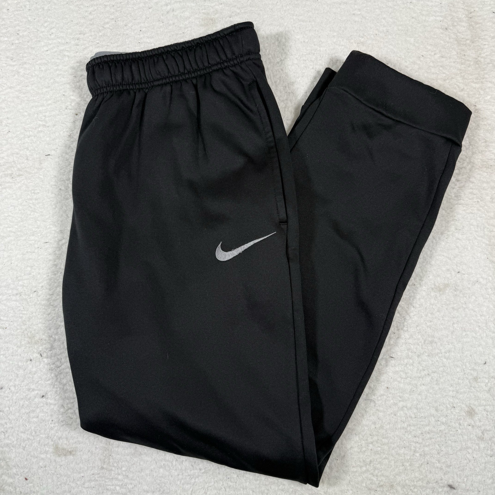 Nike Sweatpants Mens XL Black Fleece Therma-Fit Drawstring Pocket Gym Pants