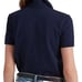 LAUREN Ralph Lauren Patchwork Piqué Polo Shirt Women's Size M Navy Top