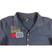 LAUREN Ralph Lauren Patchwork Piqué Polo Shirt Women's Size M Navy Top