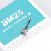 14 Karat White Gold Prong Set Star Gem Nose Stud Ring