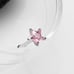 14 Karat White Gold Prong Set Star Gem Nose Stud Ring