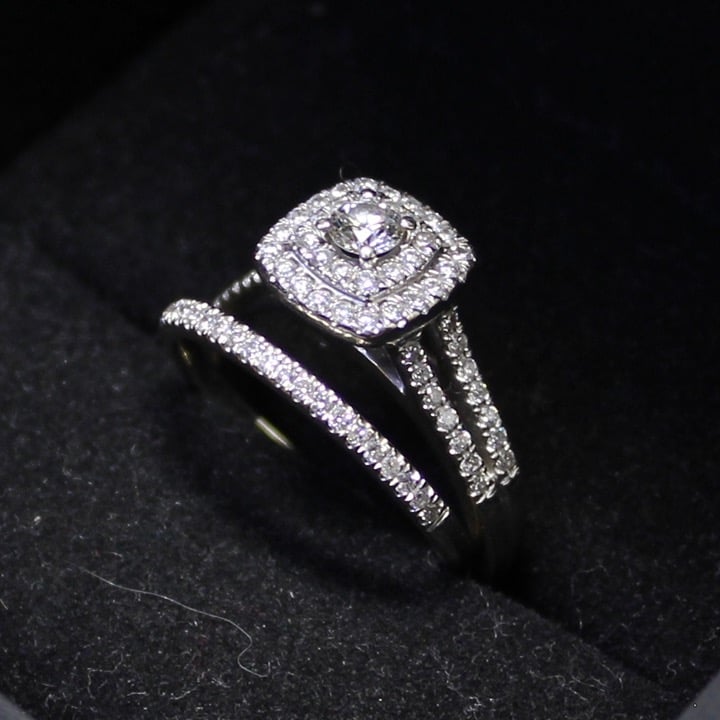 14k gold wedding set
