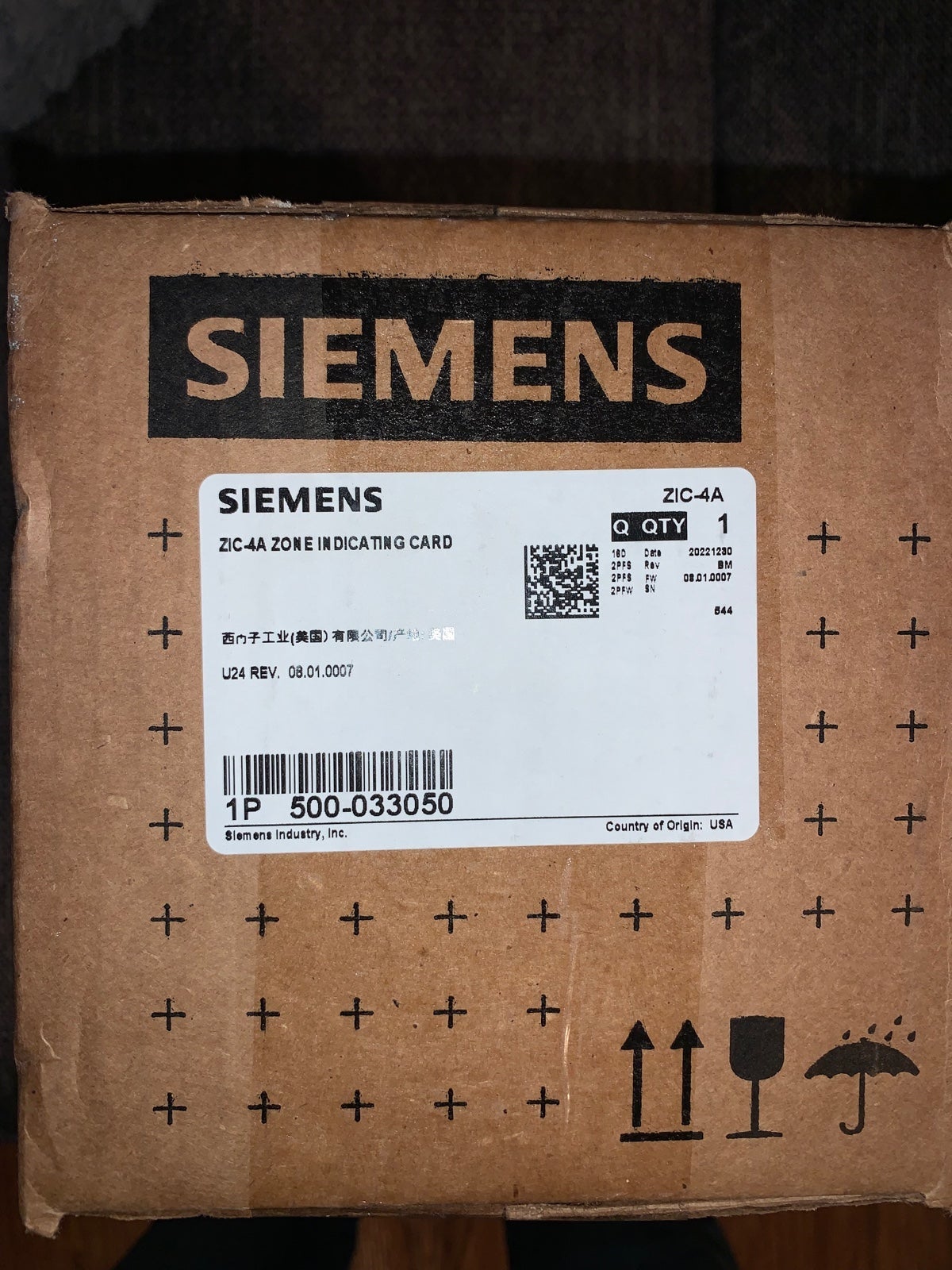 Siemens Zic-4a indicating card.