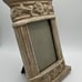 Vintage Cast Iron Shabby Chic Art Nouveau Picture Frame White Heavy 4”x 6”