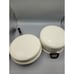 VTG Enamel Pots Pan Set Floral Off White Enamel Cookware