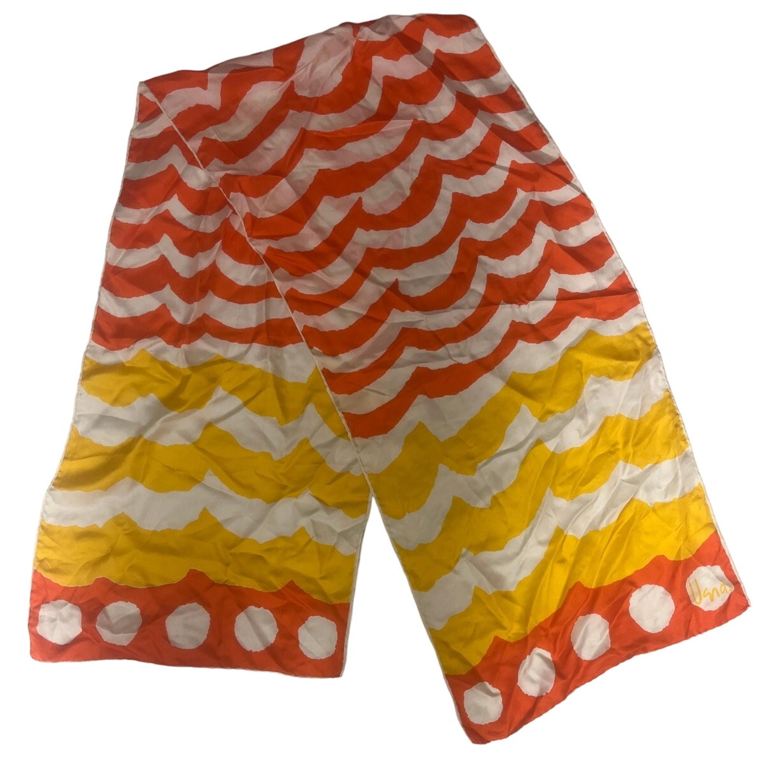 Vintage Vera Neumann Scarf - signed - Yellow / Orange Abstract