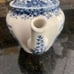 VINTAGE ANTIQUE Tea Pot MEAKIN Blue White THE COURTSHIP