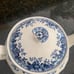 VINTAGE ANTIQUE Tea Pot MEAKIN Blue White THE COURTSHIP