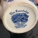 VINTAGE ANTIQUE Tea Pot MEAKIN Blue White THE COURTSHIP