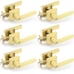 Gold door locks with keys (6)