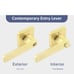 Gold door locks with keys (6)