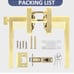Gold door locks with keys (6)