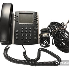 Polycom VVX 411 Business Media Phone w AC/DC Adaptor and Ethernet Cord
