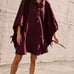 Free People Natalie Pullover Adjustable Tie Sleeves Oversize Wine