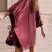 Free People Natalie Pullover Adjustable Tie Sleeves Oversize Wine