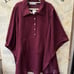 Free People Natalie Pullover Adjustable Tie Sleeves Oversize Wine