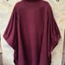 Free People Natalie Pullover Adjustable Tie Sleeves Oversize Wine
