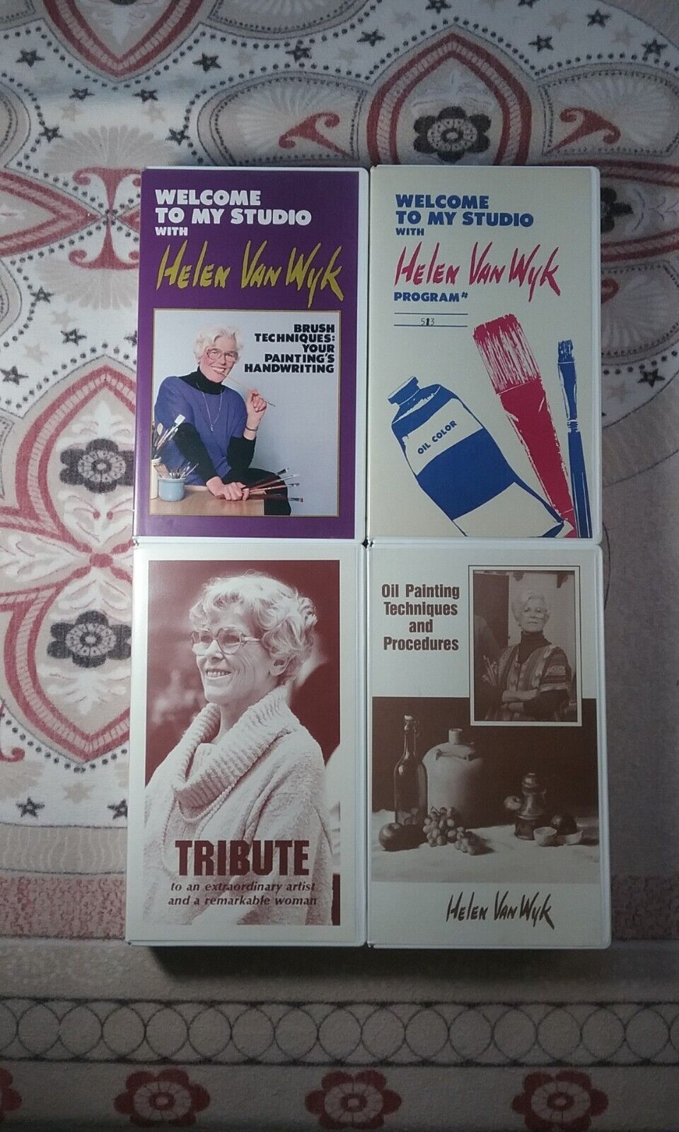 Helen Van Wyk VHS Lot Of 4 Art Painting Instruction Welcome To My Studio & More