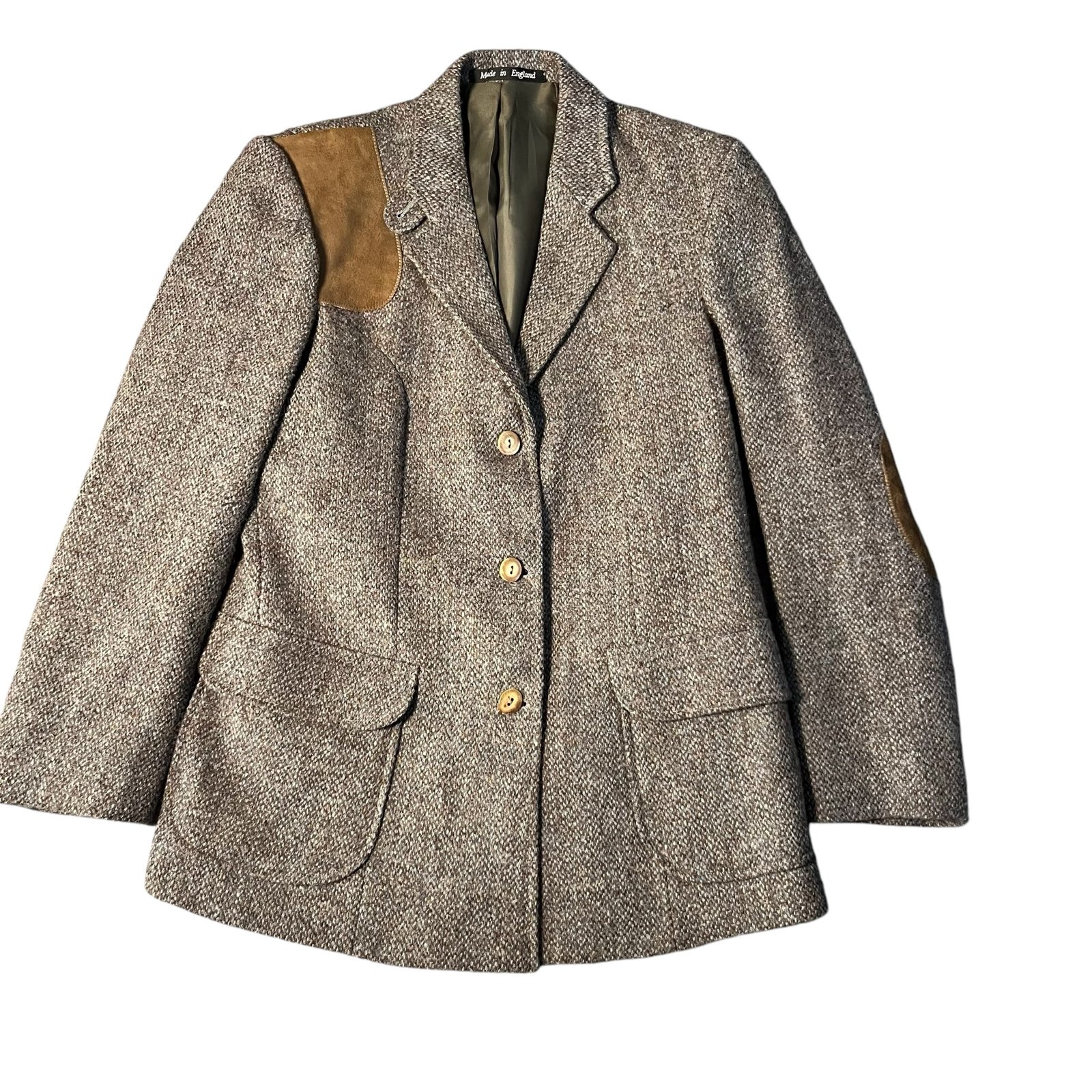 Vintage LL BEAN Harris Tweed Blazer Jacket Shooting Hunting Sport Coat Medium