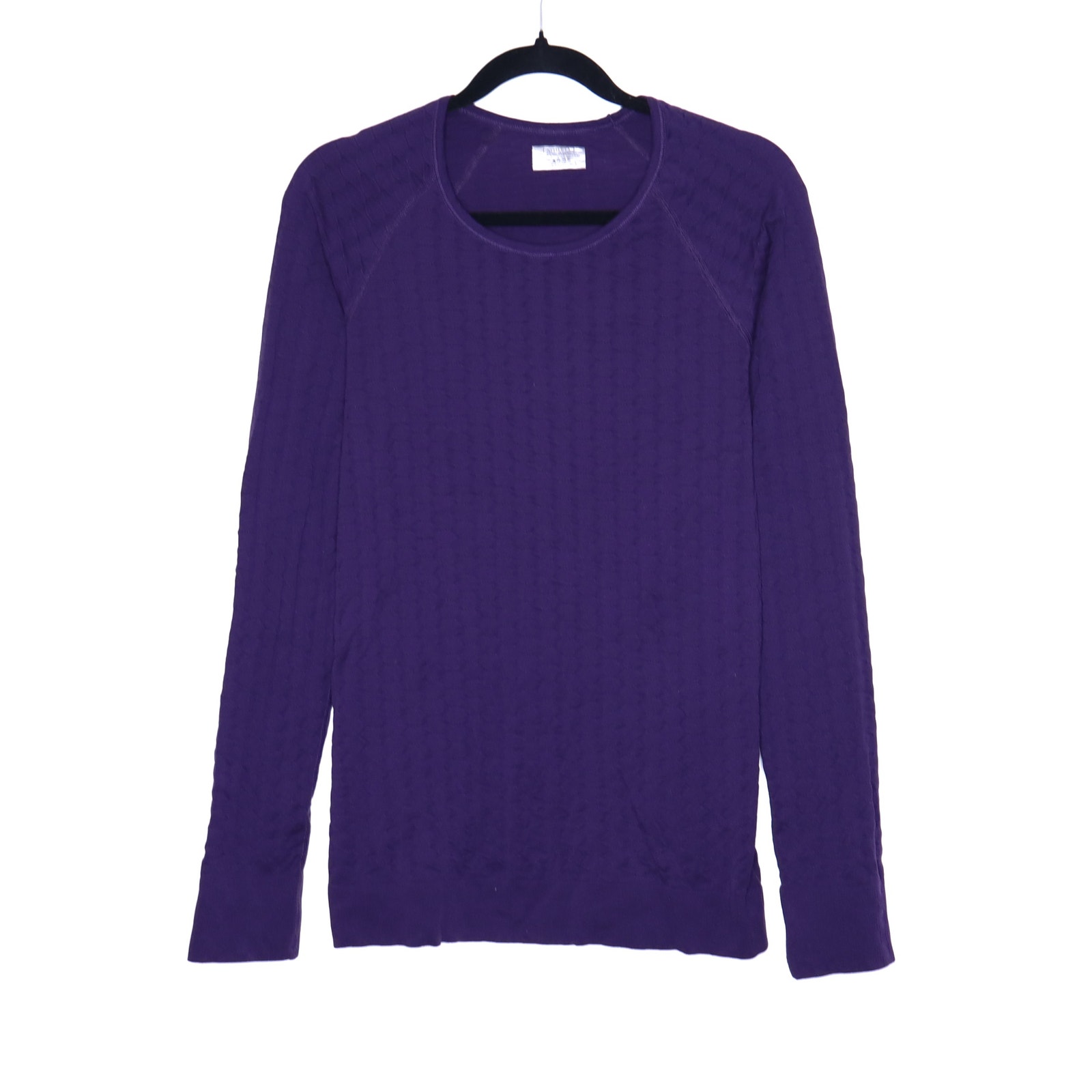 ATHLETA Epitomize Top Purple Drama Long Sleeves Textured Active Women's L