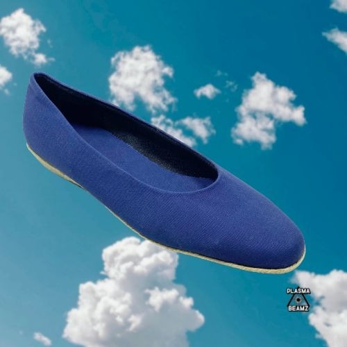 ORVIS Navy Canvas Espadrille Low Wedge 8