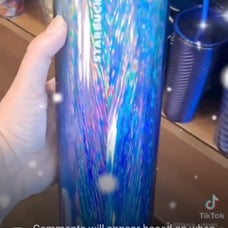 Starbucks blue ombre holographic tumbler