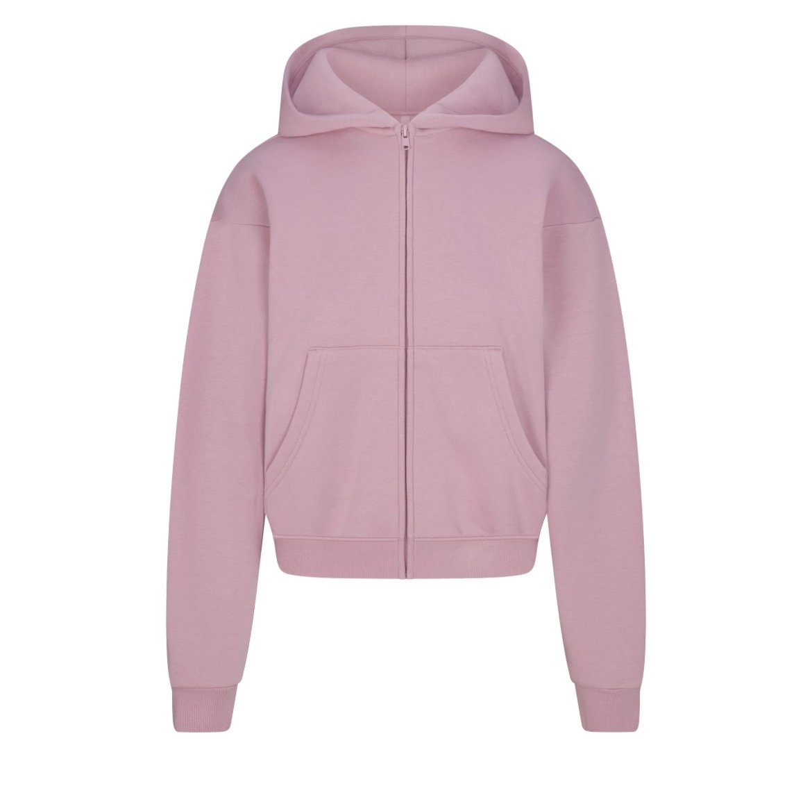 Skims Cotton Fleece Zip Up Hoodie