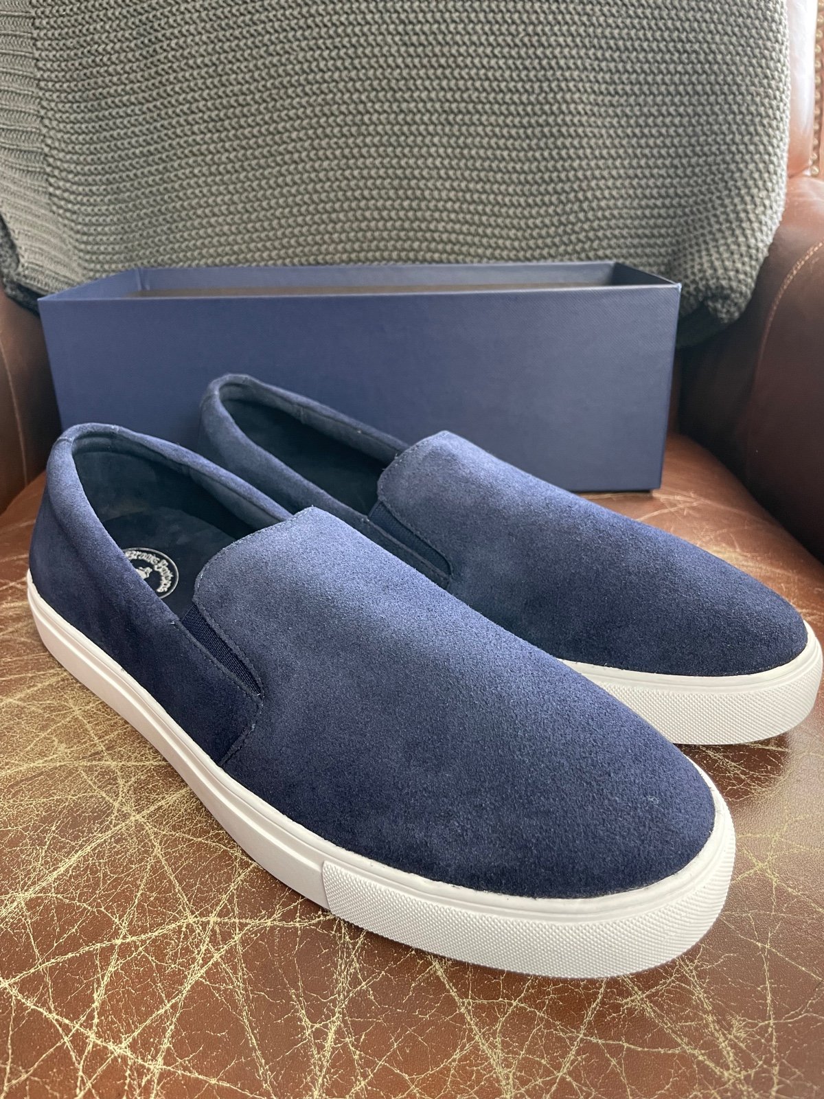 Brooks Brothers Red Fleece Navy Loafers Mens 11 NIB