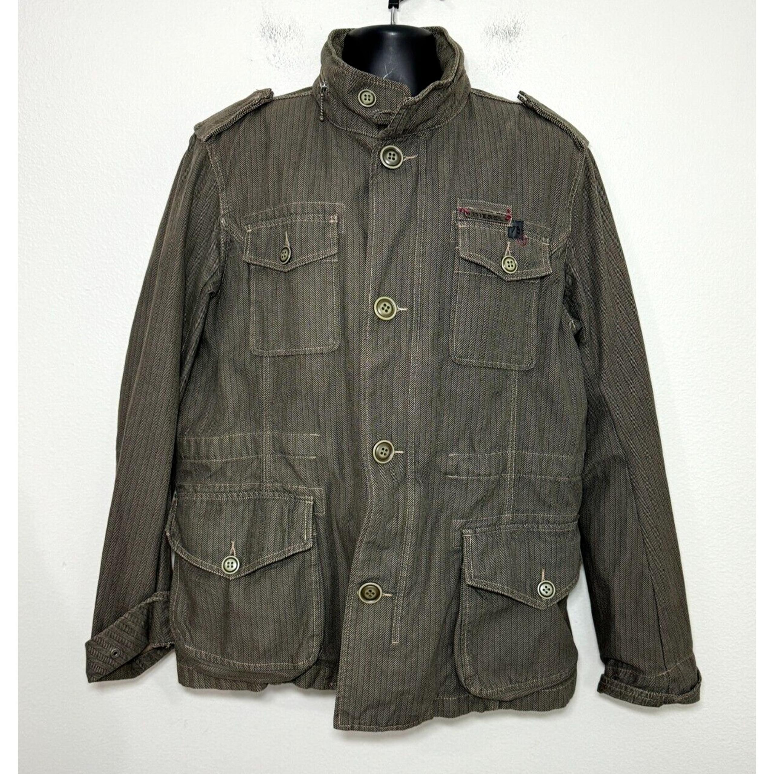 Y2K Vtg Diesel Jacket Mens XXL Multi-pocket Utility Biker Gorp Core Streetwear