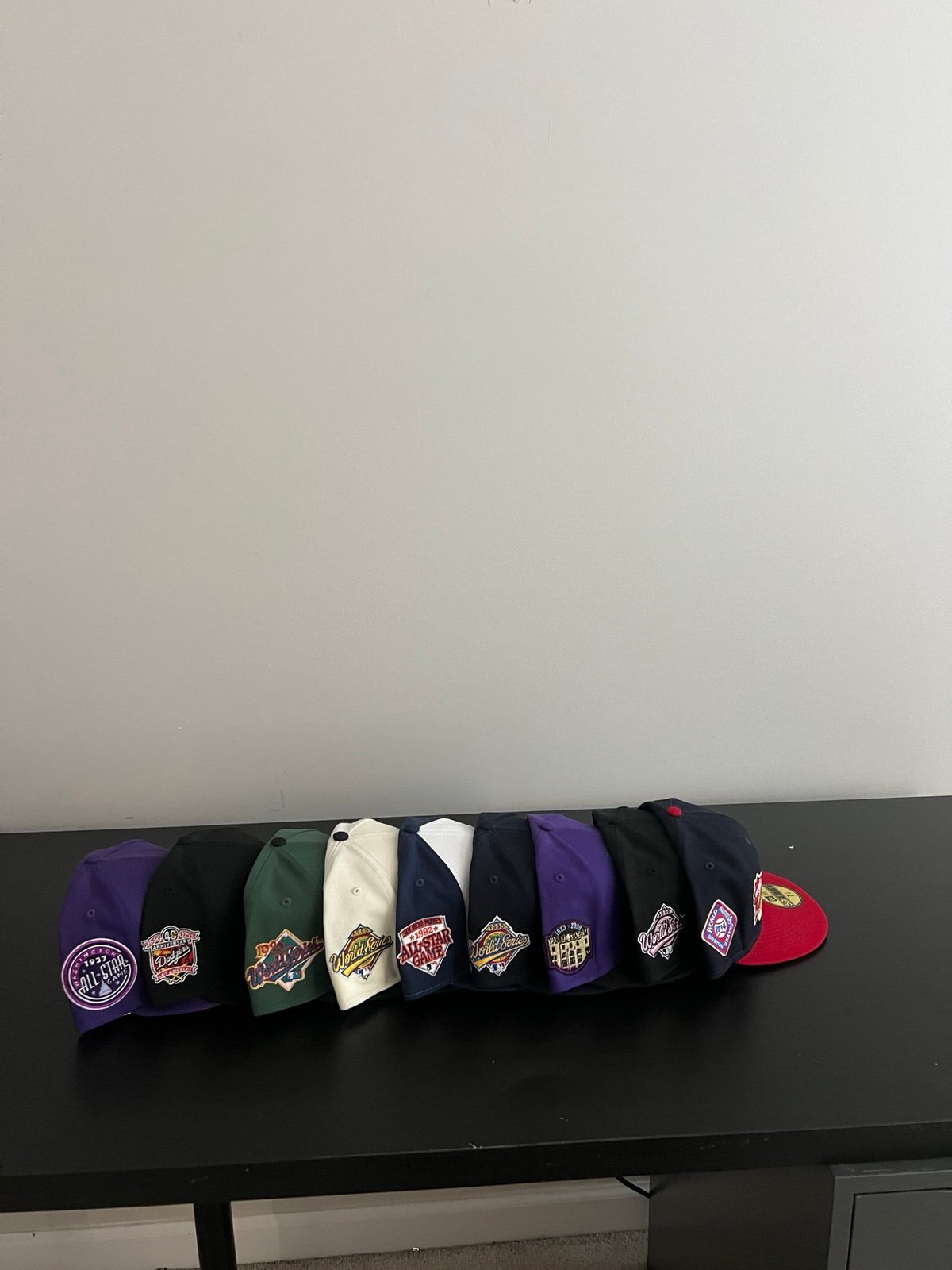 9 fitted hat lot all 7 3/8