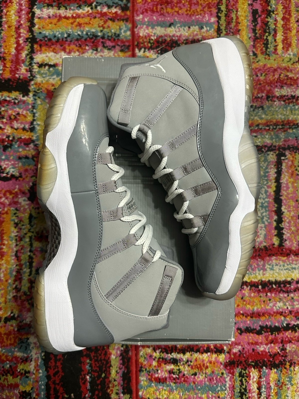 Jordan Size 12 - Air Jordan 11 Cool Grey 2010 Vintage Mens Baksetball Shoes 3780