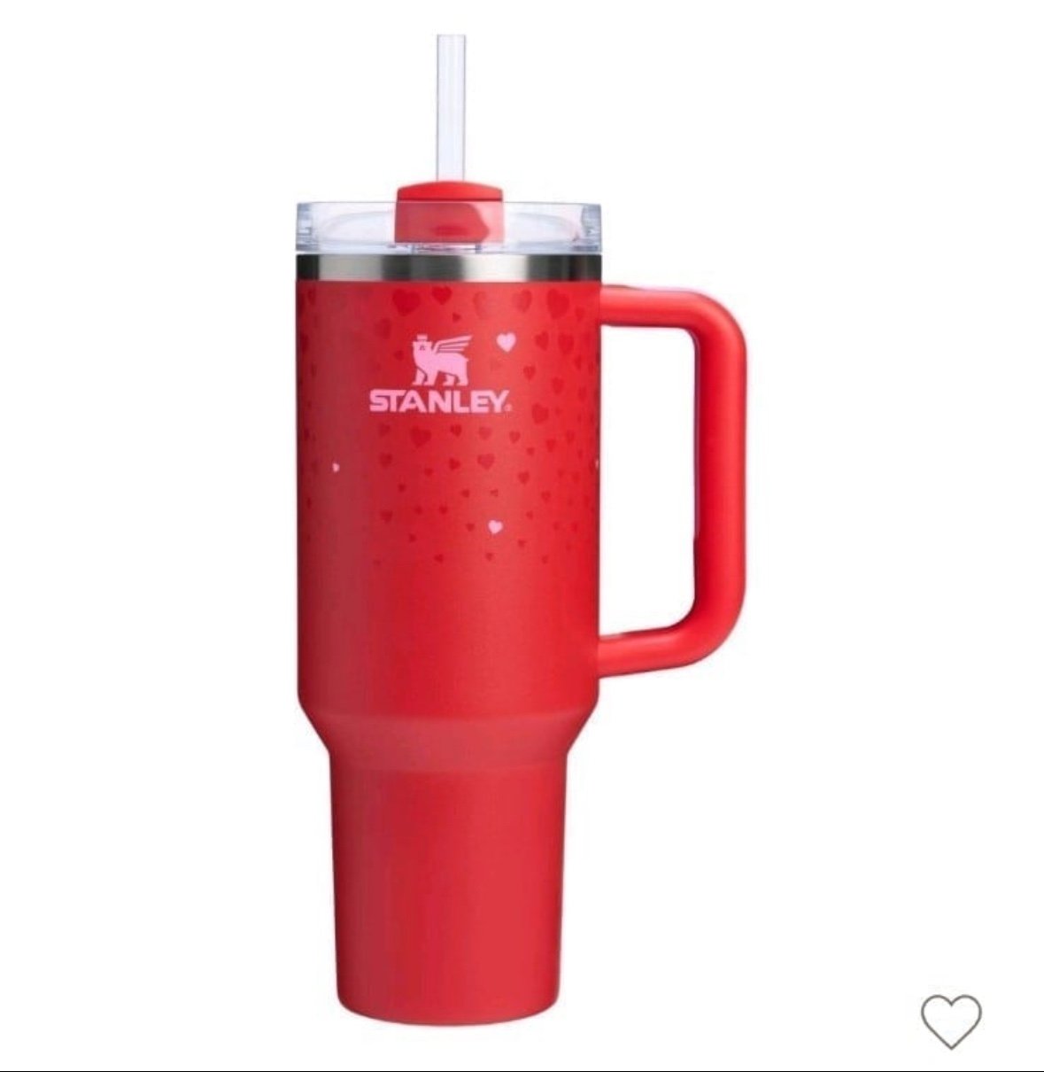 Stanley 40oz H2.0 Flowstate Quencher Tumbler - Ruby Hearts - 2025 Exclusive!