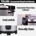 YOLLNIA Commercial Rice Warmer 20L/21.1QT Non-Stick Inner Pot Keeps Warm 12+ HRS