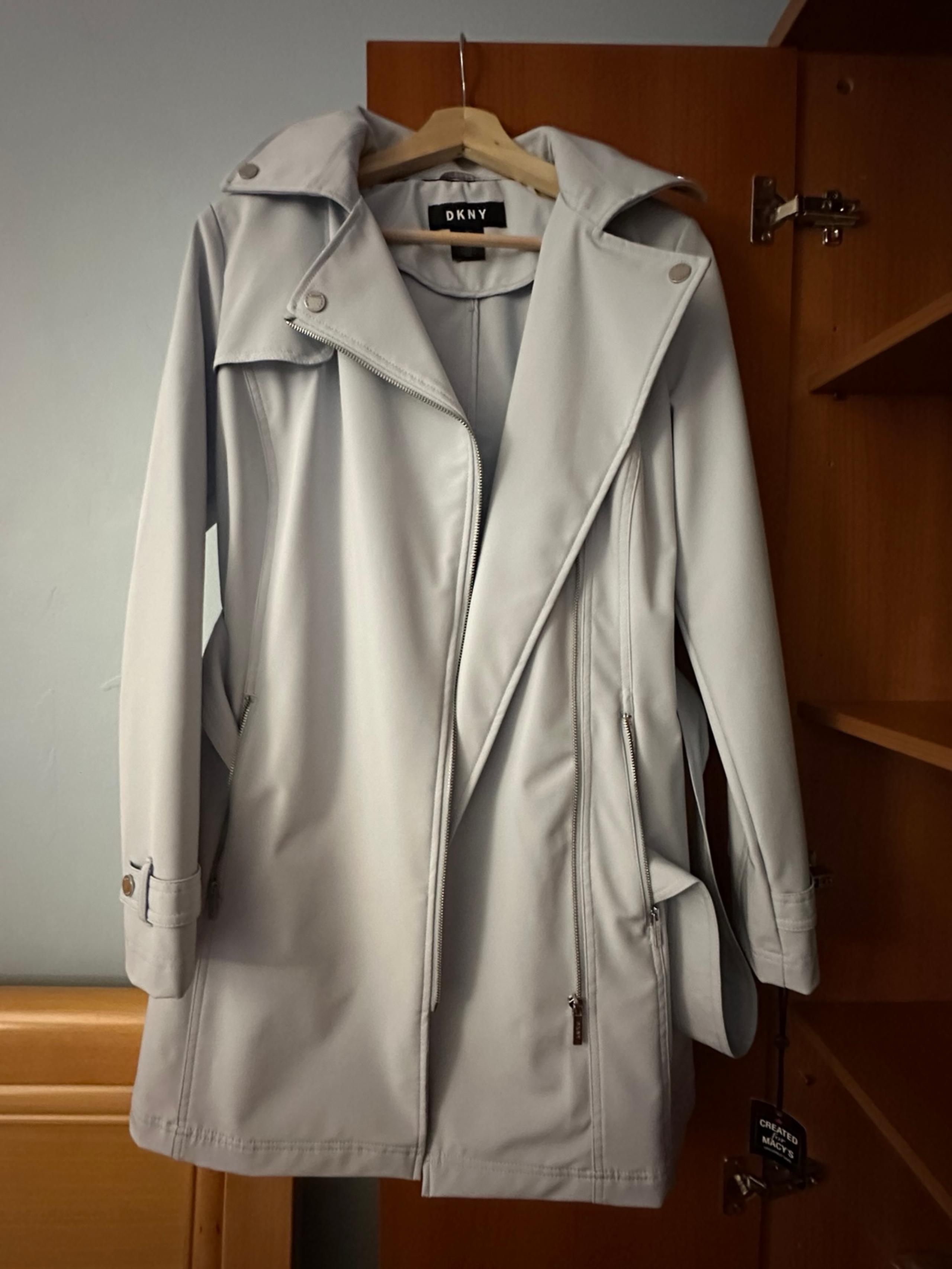 DKNY Pale Blue Women’s Trench Coat Size XS
