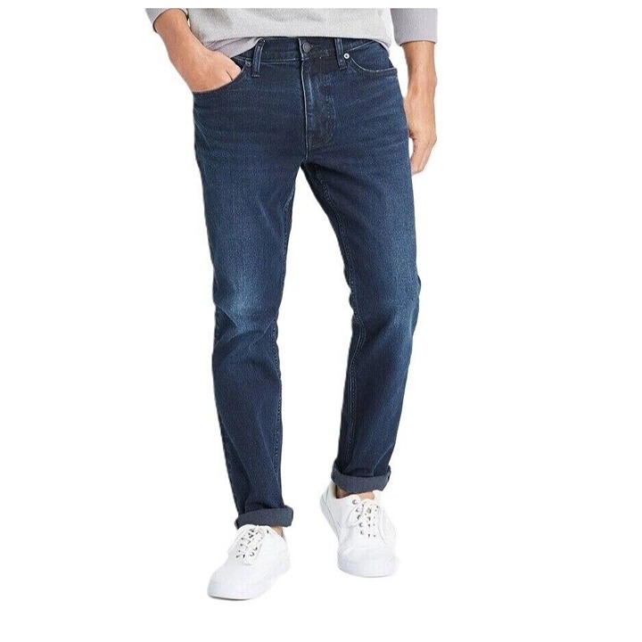 Goodfellow Total Flex Men's Size 40 x 32 Dark Blue Wash Skinny Jeans