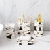 Bathroom Accessories Set Complete, 4 Piece Marble Pattern Bath Sets