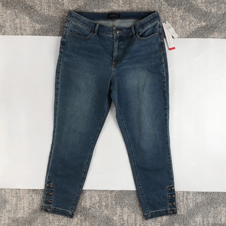 NWT Womens Talbots Medium Wash Flawless Five-Pocket Slimming Denim Jeans - Sz 12