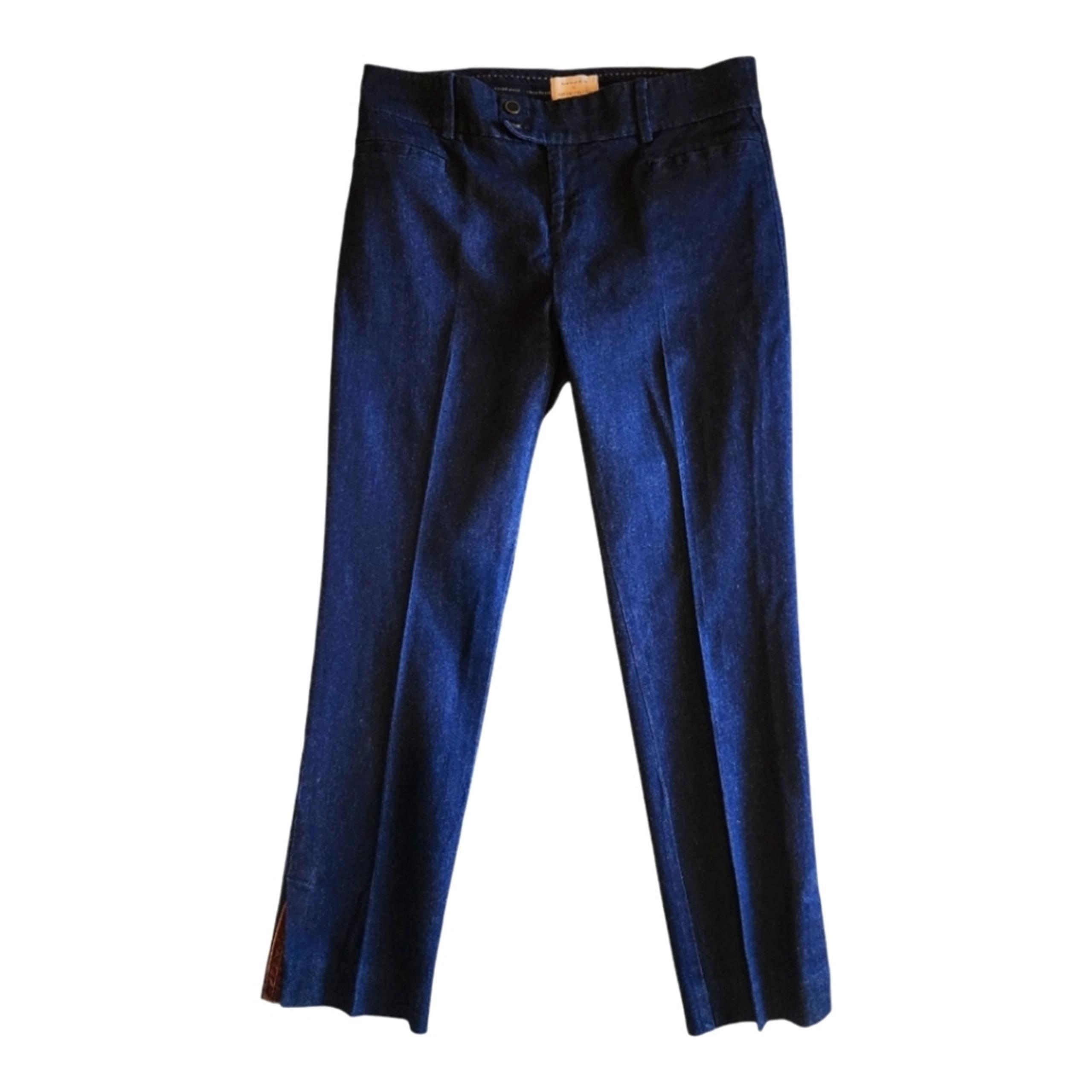 Anthropologie Essential Slim Navy Pants Size 6 Modal Blend Stretch Trousers