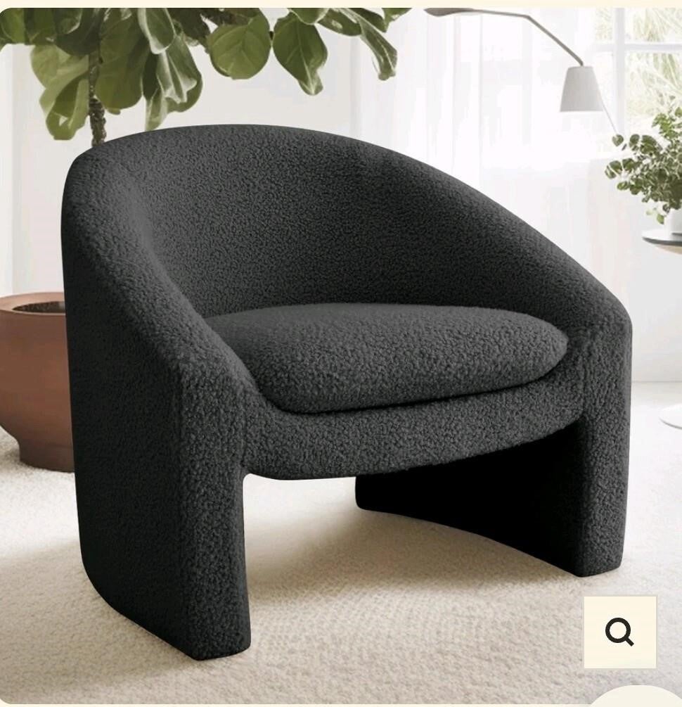 Target Kiki Boucle Chair The Pop Maison Black Shearling Chair
