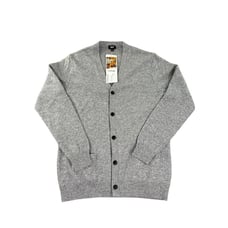 Uniqlo Jumper Mens XL Grey Wool Cadigan Pullover Sweater Grandad Classicore