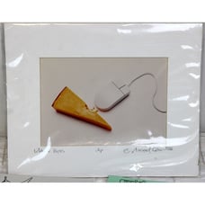 1996 Michael Craven Photography Matted Art Mouse Bytes AP Menu Images Pun 8x10''