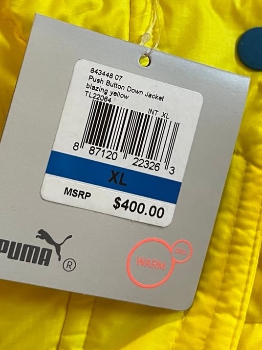 NEW yellow plush button down winter coat