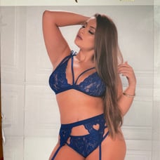 Royal blue plus lingerie set
