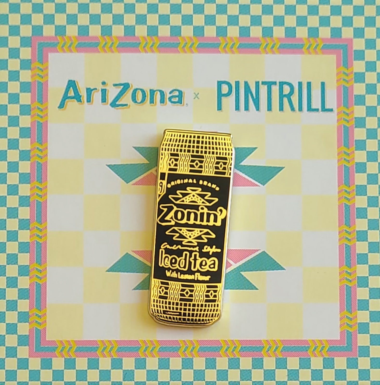 ⚡RARE⚡ PINTRILL x ARIZONA TEA 2018 ARIZONA TEA PIN *BRAND NEW SEALED*