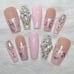 Pink Lace Press On Nails