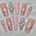 Pink Lace Press On Nails