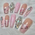 Pink Lace Press On Nails