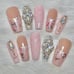 Pink Lace Press On Nails