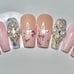 Pink Lace Press On Nails