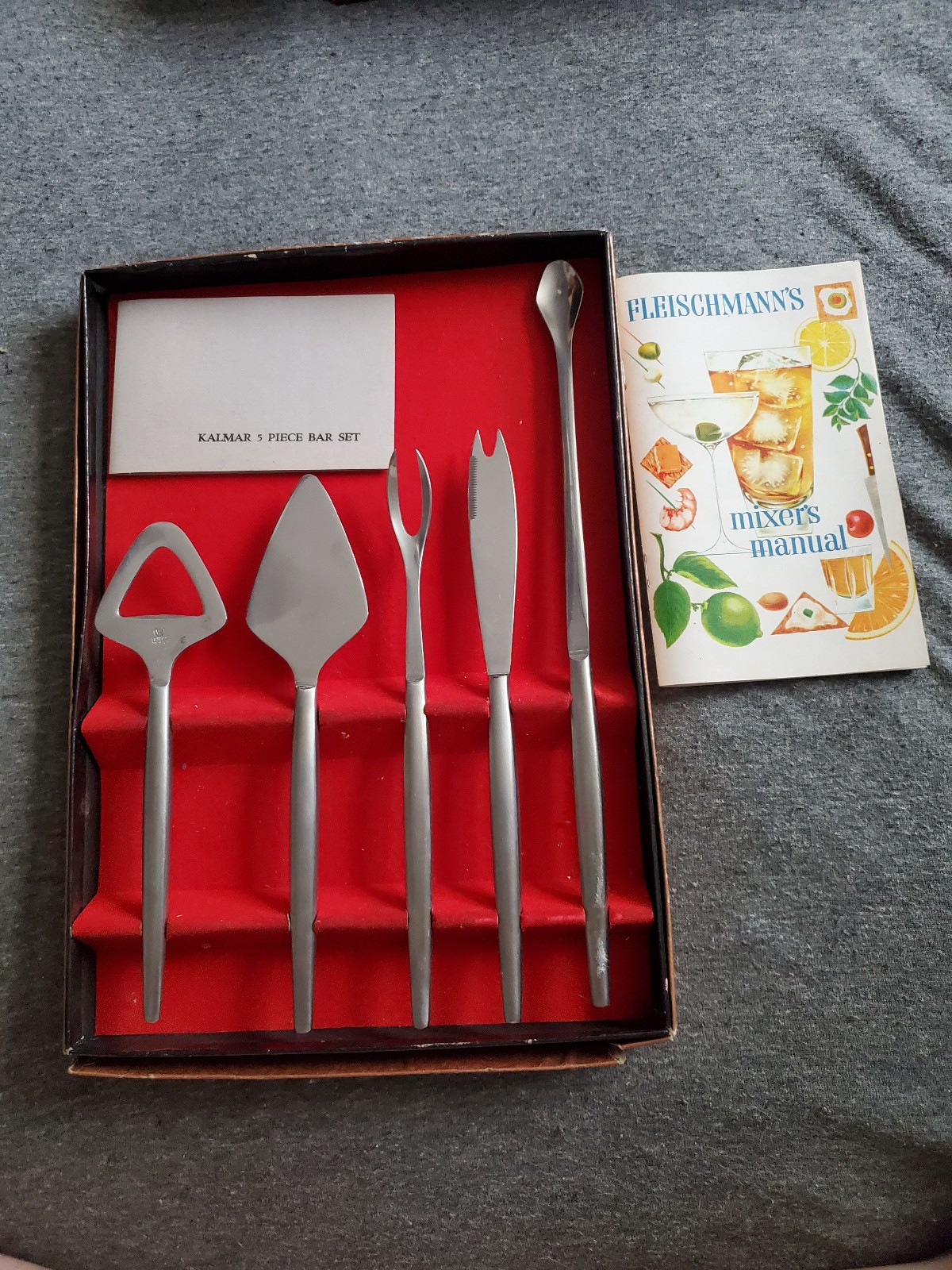 Kalmar Vintage Stainless Steel 5-Piece Bar Set
